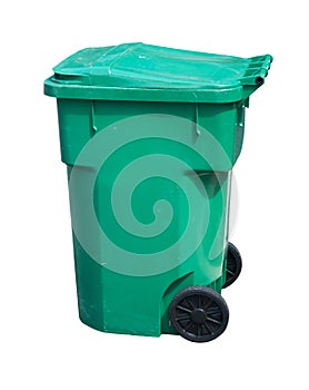 Light green trash can