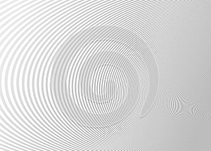 Light grey lines in 3D perspective vector abstract background, dynamic linear minimal design, wave lied pattern in dimensional and