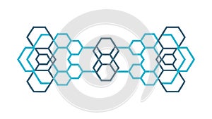 Light Hexagonal Interlocking Pattern Abstract Vector Background, vector design Generative AI