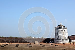 Light house of Aguada fort, Goa, India