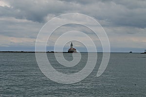 Light house in a cloudy evening