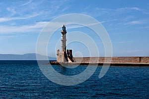 Light house harbor Hania, Crete, Greece