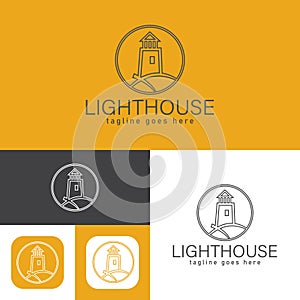 light house logo design.simple Modern abstract vector illustration icon style design.minimal Black and white color