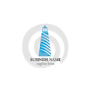 Light house logo template vector