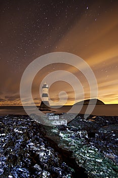 Light house at night