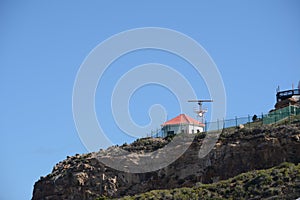 Light house on the rocks at Mossel bay,South Africa.