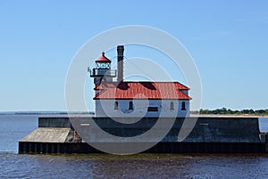 Light House at the Shore Line of Lake Superior, Duluth, Minnesota