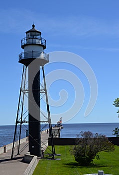Light House at the Shore Line of Lake Superior, Duluth, Minnesota