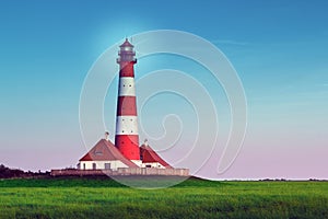 Light House Westerhever at afternoon
