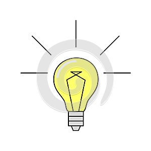 The light is on idea sign. Technology, creative ideas, electr