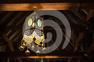 Light inside Temple of Tooth in Kandy, Sri Lanka