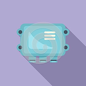 Light junction box icon flat vector. Safety light