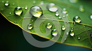 light leaf and water drop