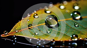 light leaf and water drop