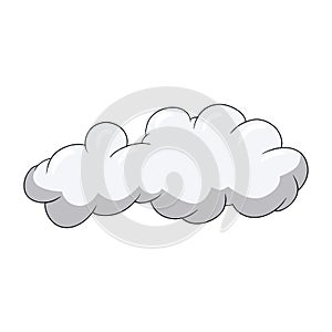 Light light cumulus cloud in cartoon , vector