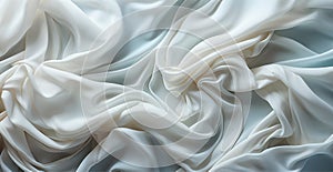 Light light linen fabric, texture panoramic background - AI generated image