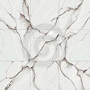 Light marble tile texture, pattern background - Vector