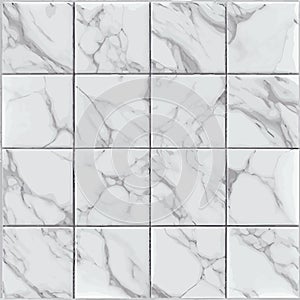 Light marble tile texture, pattern background - Vector