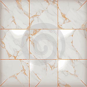 Light marble tile texture, pattern background - Vector