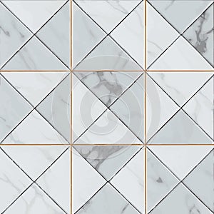 Light marble tile texture, pattern background - Vector