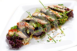 Light meal from eel.