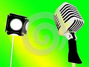 Light And Microphone Shows Concert Entertainment Or Talent