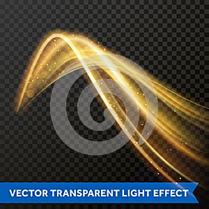 Light multi line tracing effect. Vector fire light flare trace