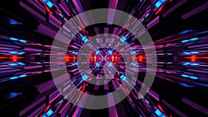 Light Multiple Explosion Tunnel 4k uhd 3d illustration background