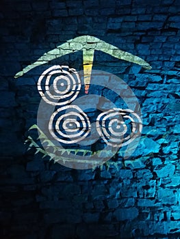 Light murales, color light on the wall