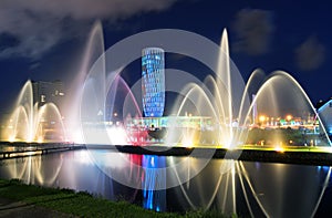 Light and music fountain in Batumi.