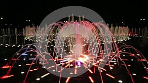 Light and music fountain in Tsaritsyno , Moscow