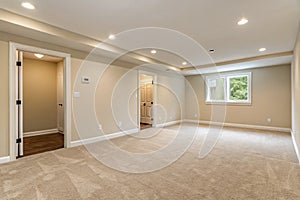 Light neutral empty room interior background render