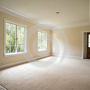 Light neutral empty room interior render
