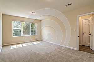 Light neutral empty room interior background render