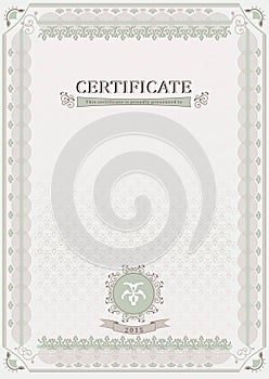 Light official certificate. Document