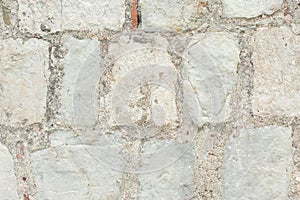 Light Old Brickwork Texture. Ancient Brick Wall.