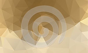 Light Orange vector Low poly crystal background. Polygon design