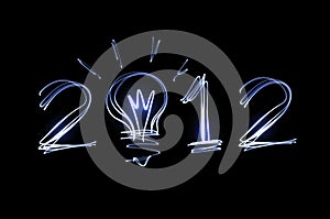 Light painting 2012 on black