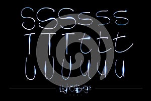 Light Painting Alphabet - Light Serge Font STU photo