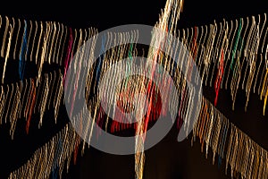 Light Painting. Colored Lights Sweep photo