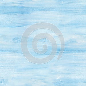 Light Pastel Blue Hand Painted Watercolor Painting Background Seamless Tile with Visible Brush Strokes and Paper Texture