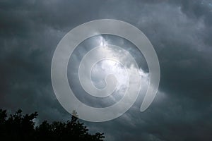 LIGHT PATCH IN STORM CLOUDS