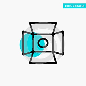 Light, Photo, Photography, Studio turquoise highlight circle point Vector icon