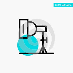 Light, Photo, Photography, Studio turquoise highlight circle point Vector icon