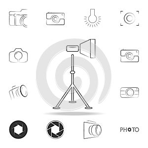 light for photography icon. Detailed set of photo camera icons. Premium graphic design. One of the collection icons for websites,