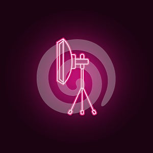 light for photography icon. Elements of Spotlight in neon style icons. Simple icon for websites, web design, mobile app, info