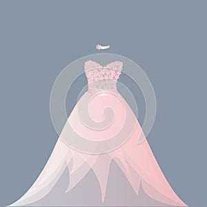 Light pink ballgown dress