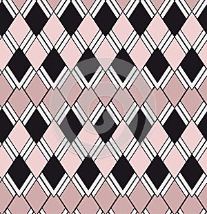 Two tones light pink geometric seamless pattern