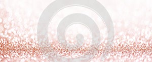 Light pink bokeh background. Pastel blur glitter abstract wallpaper