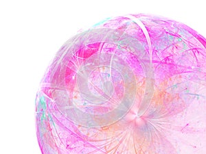 Light pink fractal bubble